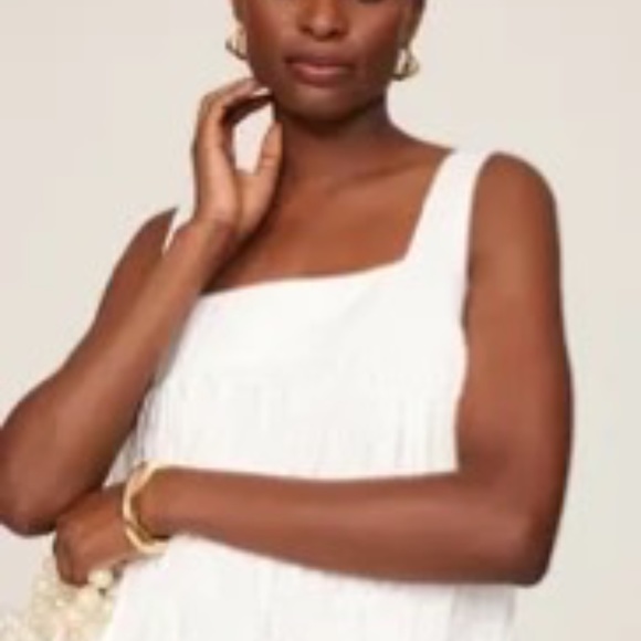 Bibhu Rent the Runway Mohapatra Empire pleated maxi Chiffon white sz12 $… - Picture 4 of 9